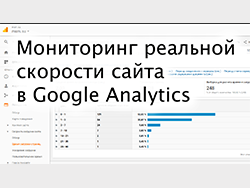Мониторинг реальной скорости сайта - Google Analytics